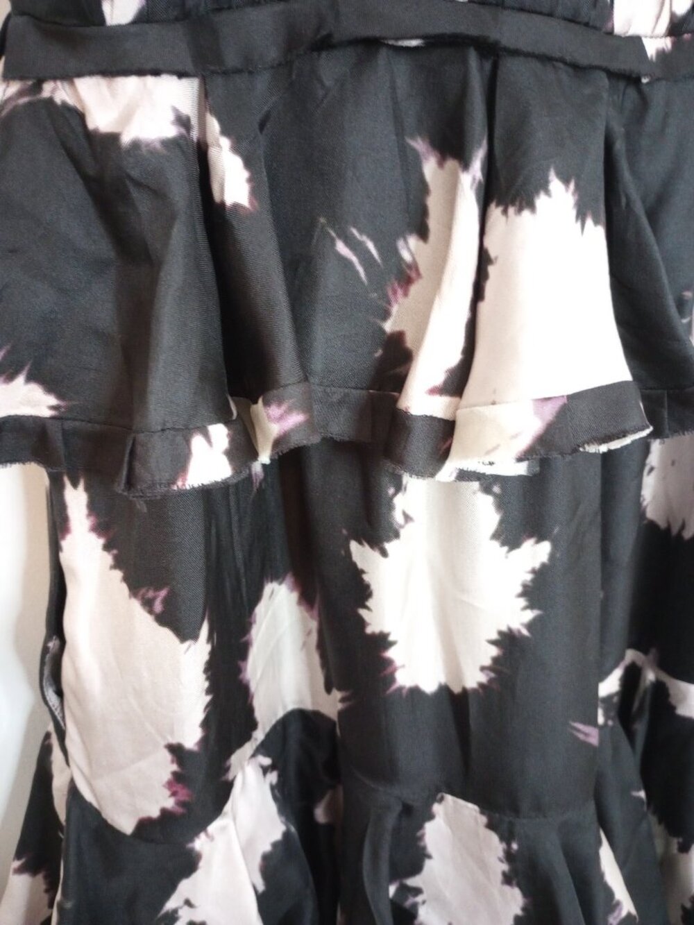 Ulla Johnson Serafina Noir Blur Tiered Silk Gown - Picture 15 of 17